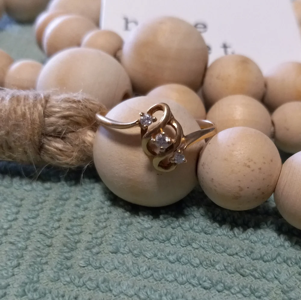 Custom 10K Yellow Gold Ring w/ Diamonds - Picture 1 of 5